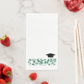 Green Ivy Patterned Graduation Cap Servet (Insitu)