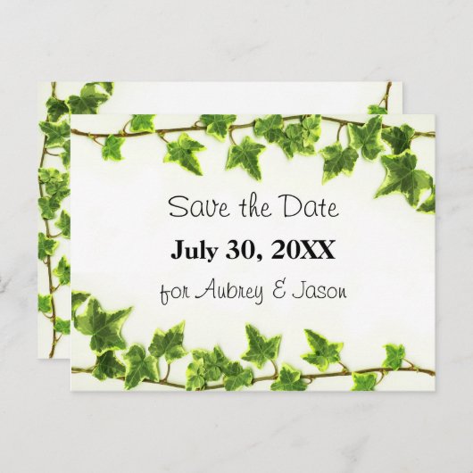 Green Ivy - Sla de Date Post Kaart (Voorkant / Achterkant)