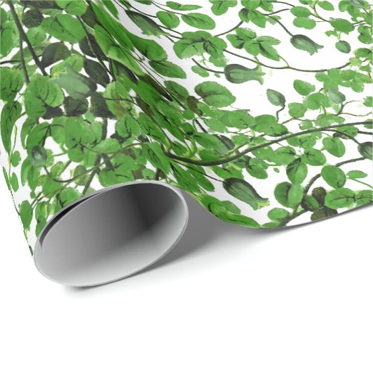 Green Ivy Vine Botanical Cadeaupapier (Rol Hoek)