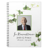 Green Ivy Waterverf Uitvaartmonument Gastenboek Notitieboek (Voorkant)
