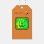 Green Jack o'lantern Halloween Thunder_Cove Cadeaulabel (Voorkant)
