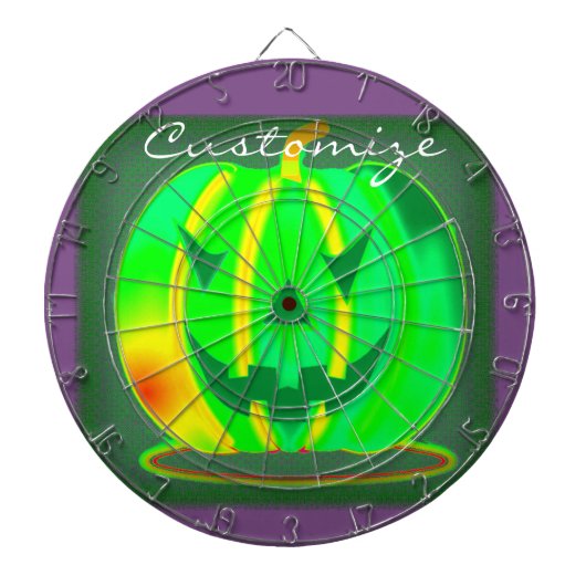 Green Jack o'lantern Halloween Thunder_Cove Dartbord (Voorkant)