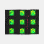 Green Jack o'lantern Halloween Thunder_Cove Fleece Deken (Voorkant (Horizontaal))