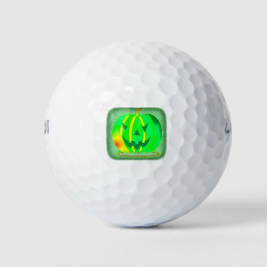 Green Jack o'lantern Halloween Thunder_Cove Golfballen (Voorkant)