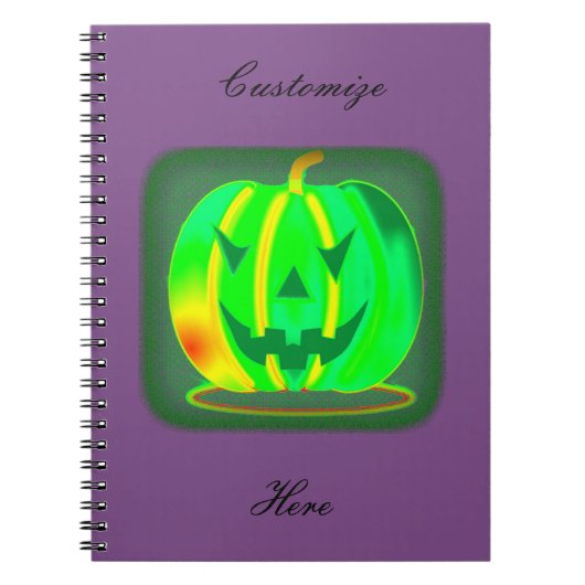 Green Jack o'lantern Halloween Thunder_Cove Notitieboek (Voorkant)