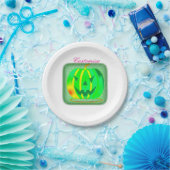 Green Jack o'lantern Halloween Thunder_Cove Papieren Bordje (Feest)