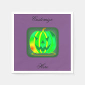 Green Jack o'lantern Halloween Thunder_Cove Servetten (Voorkant)