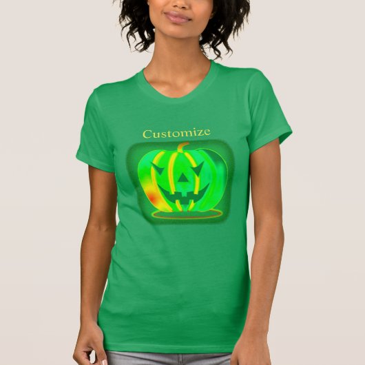 Green Jack o'lantern Halloween Thunder_Cove T-shirt (Voorkant)
