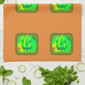 Green Jack o'lantern Halloween Thunder_Cove Theedoek (Gevouwen)