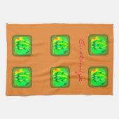 Green Jack o'lantern Halloween Thunder_Cove Theedoek (Horizontaal)