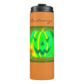 Green Jack o'lantern Halloween Thunder_Cove Thermosbeker (Voorkant)