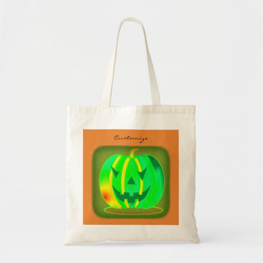 Green Jack o'lantern Halloween Thunder_Cove Tote Bag (Voorkant)