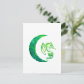 Green Jade Moon en Dragon Briefkaart (Staand voorkant)