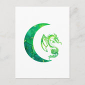 Green Jade Moon en Dragon Briefkaart (Voorkant)