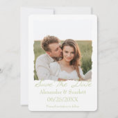 Green Jagged Lijst Foto slaat de datum op Aankondiging (Voorkant)