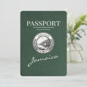 Green Jamaica Passport Bewaar de datum Save The Date (Staand voorkant)