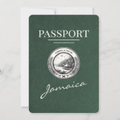 Green Jamaica Passport Bewaar de datum Save The Date (Voorkant)