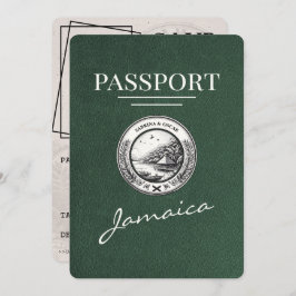 Green Jamaica Passport Bewaar de datum Save The Date