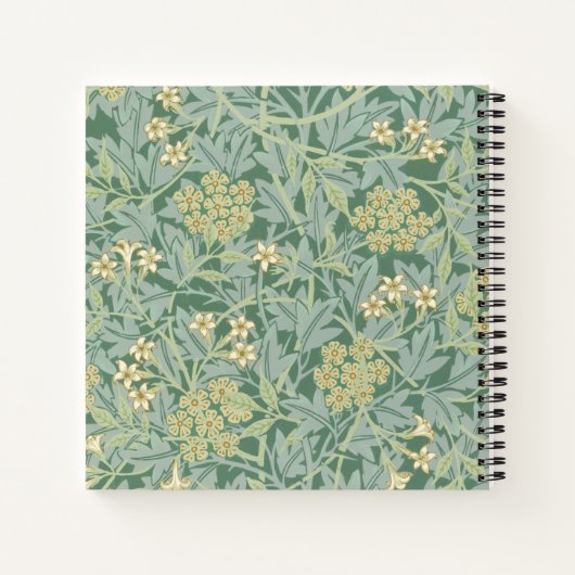 Green Jasmine Botanical Pattern Sketchbook Notitieboek (Achterkant)