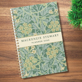 Green Jasmine Floral Pattern 2026 Planner