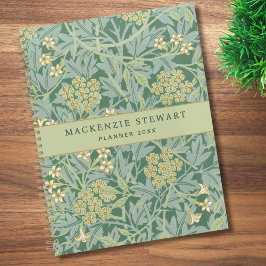 Green Jasmine Floral Pattern 2026 Planner