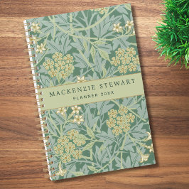 Green Jasmine Floral Pattern 2026 Planner