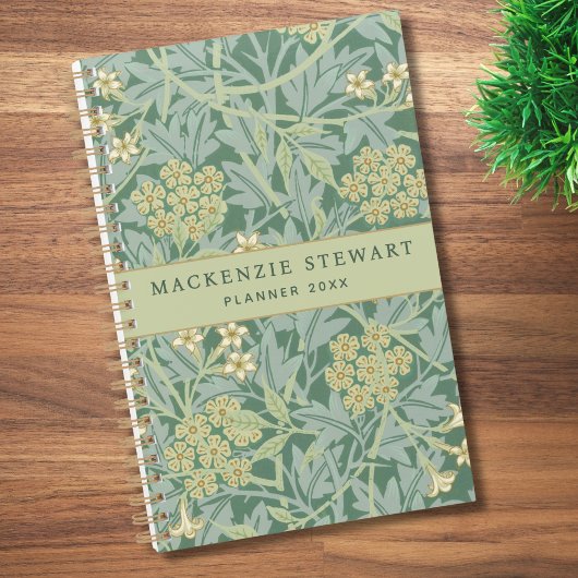 Green Jasmine Floral Pattern 2026 Planner