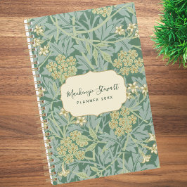 Green Jasmine Floral Pattern 2026 Planner