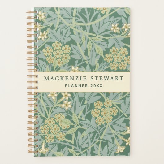 Green Jasmine Floral Pattern 2026 Planner (Voorkant)