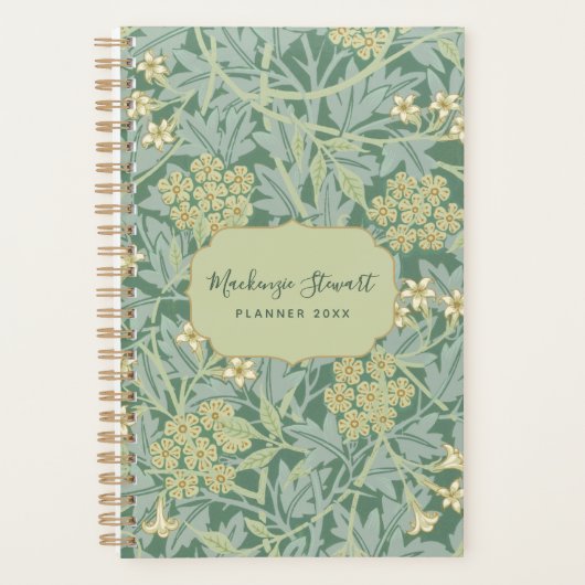 Green Jasmine Floral Pattern 2026 Planner (Voorkant)
