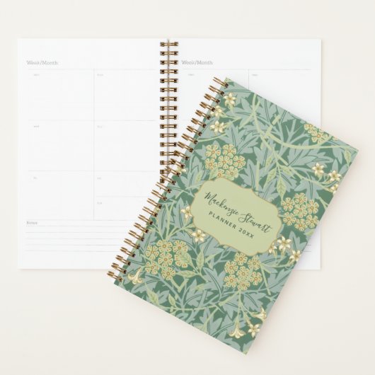 Green Jasmine Floral Pattern 2026 Planner (Display)