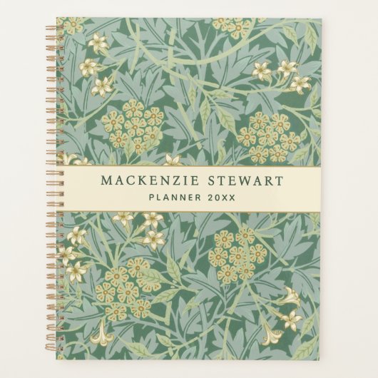 Green Jasmine Floral Pattern 2026 Planner (Voorkant)
