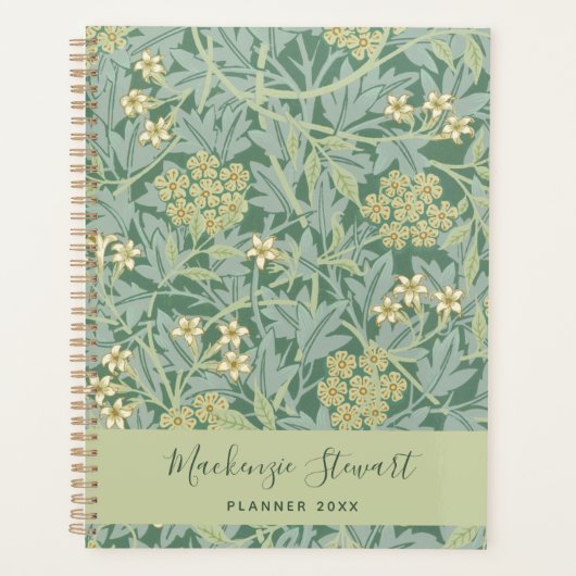 Green Jasmine Floral Pattern 2026 Planner (Voorkant)