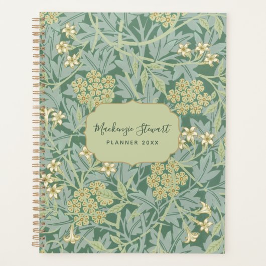 Green Jasmine Floral Pattern 2026 Planner (Voorkant)