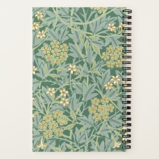 Green Jasmine Floral Pattern Notitieboek (Achterkant)