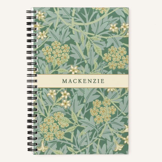 Green Jasmine Floral Pattern Notitieboek (Voorkant)