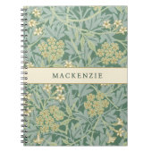 Green Jasmine Floral Pattern Notitieboek (Voorkant)