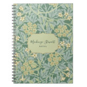 Green Jasmine Floral Pattern Notitieboek (Voorkant)