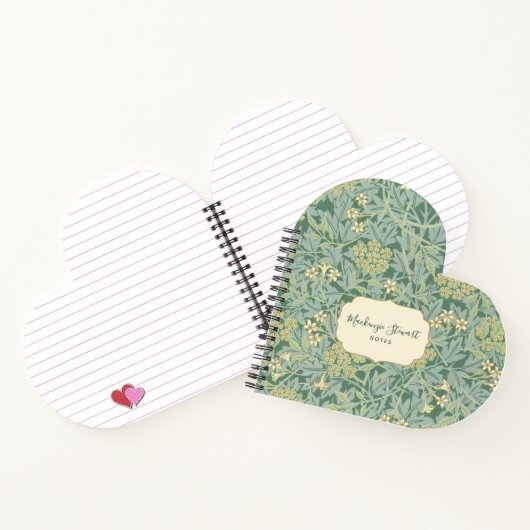 Green Jasmine Floral Pattern Notitieboek (Binnen)