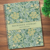 Green Jasmine Floral Pattern Sketchbook Notitieboek