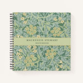 Green Jasmine Floral Pattern Sketchbook Notitieboek (Voorkant)