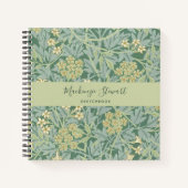 Green Jasmine Floral Pattern Sketchbook Notitieboek (Voorkant)