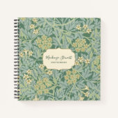 Green Jasmine Floral Pattern Sketchbook Notitieboek (Voorkant)