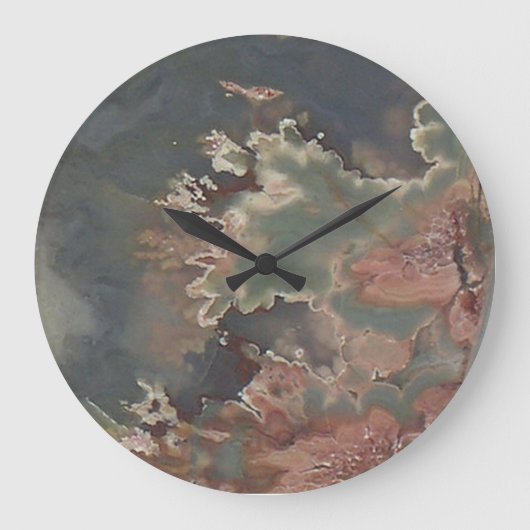 Green Jasper Stone Look  Wall Clock Grote Klok (Voorkant)