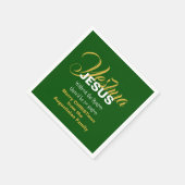 Green JESUS REASON SEASON-kerstpapier Servet (Hoek)