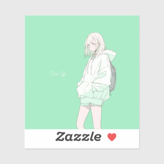 Green JK シール Seal｜寿司娘 GenerativeAI Sticker (Vel)