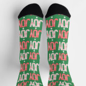 Green Joy Christmas Sokken Rood en Wit Letters (Top)