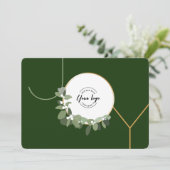 Green Joy  Corporate logo kerst Feestdagenkaart (Staand voorkant)
