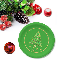 Green Joyoux Noel Paper Bord