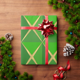 Green Joyoux Noel Wrapping Paper Cadeaupapier